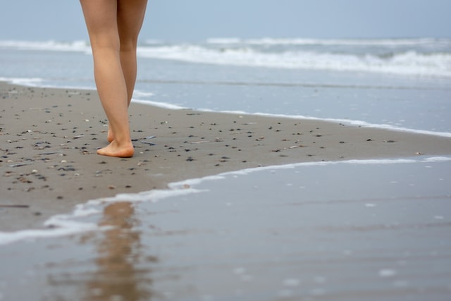 legs on the beach