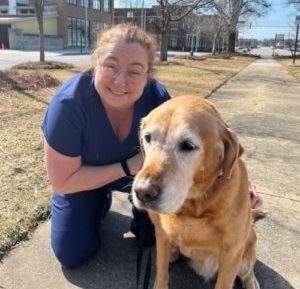 therapy dog for anxiety support during vein treatments in georgia